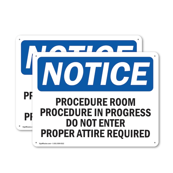 Signmission Procedure Room Procedure In Progress Do, 10 in W x Rectangle, Plastic OS-2PACK-NS-P-710-L-17876 - main
